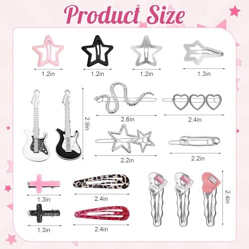Set de 30 Pinzas para Cabello Estilo Y2K miniatura 2