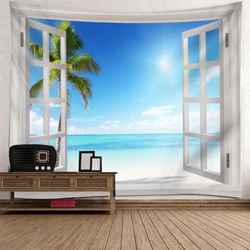 Tenture murale paysage 150x150cm grand format imprimé plage