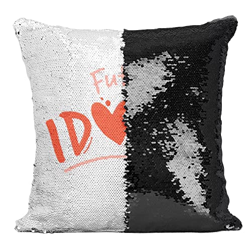 Coussin avec housse sequin paillettes noir Future Idole déco tendance - 2