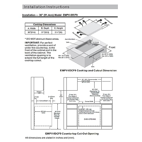 image for Empava 36 in Electric Stove Induction Cooktop with 5 Booster Burners I