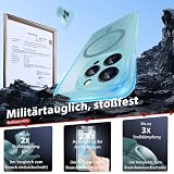 Dizn Etui ochronne do iPhone 14 Pro: 2 folie pancerne, ochrona aparatu, do MagSafe, z łańcuszkiem na telefon komórkowy, matowe, półprzezroczyste cienkie, do iPhone 14 Pro Armor odporne na uderzenia