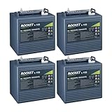 Rocket L-105 225Ah 6V Golf Cart Battery - Replaces Trojan T-105 | T-605 (Set of 4)