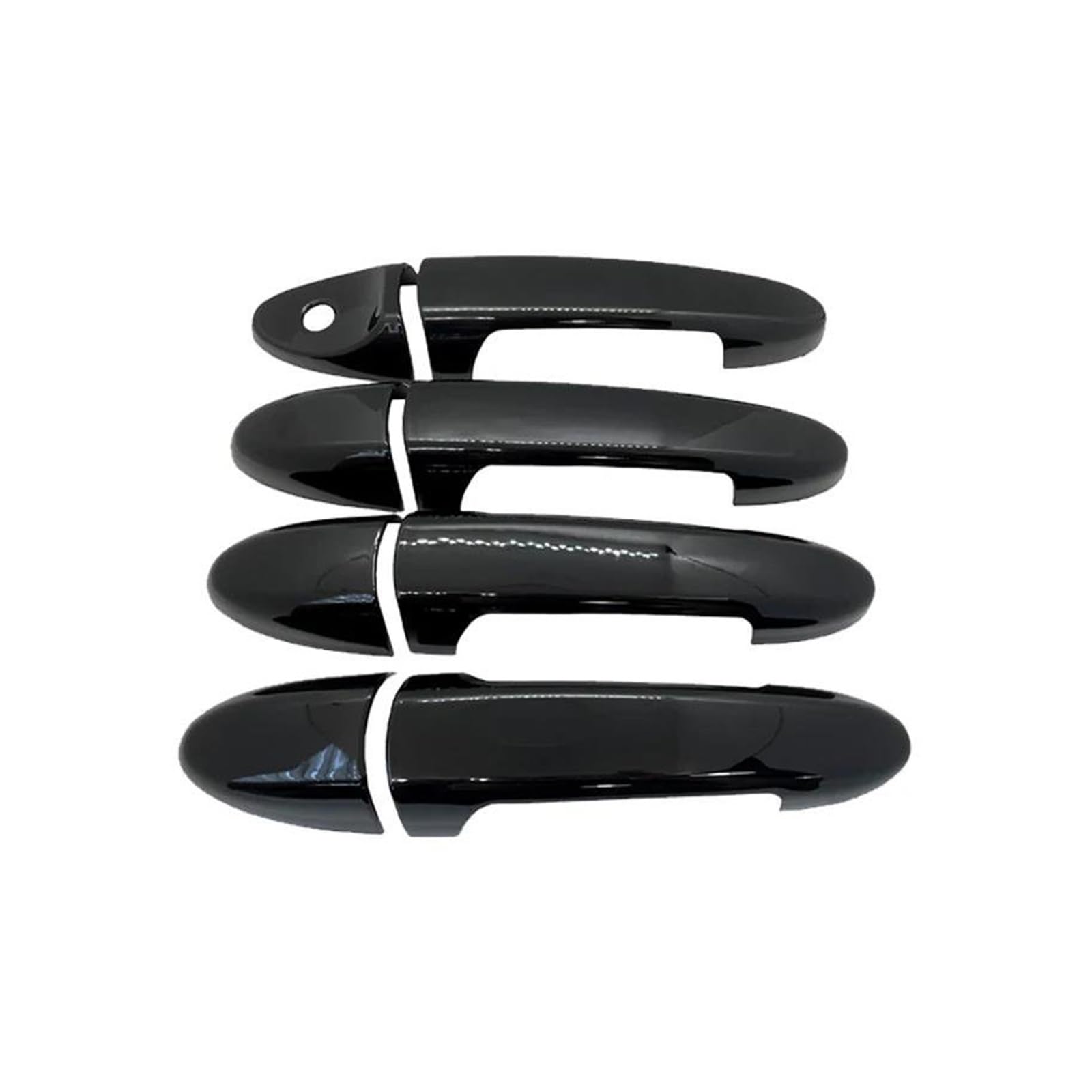 FIXCOR Chrome Door Handle Exterior Cover for Ford for Escape MK1 MK2 2001~2012 2007 2008 Car Accessories Decorate Stickers(Gloss Black)