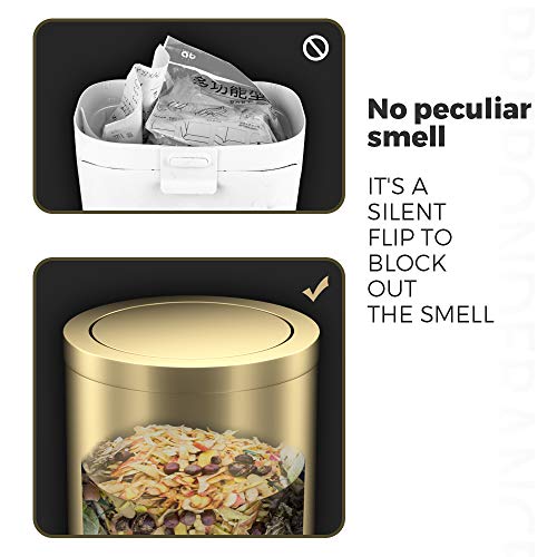 Caneca de basura acero inoxidable 9 litros con tapa abatible miniatura 6