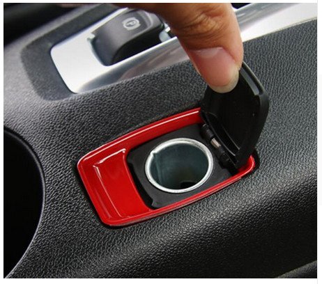 Highitem 4Pcs Gear Shift Knob Cover Water Bottle Frame Cover Interior Accessories Parts Abs For Chevrolet Camaro 2016 Up (Red) #TOP4