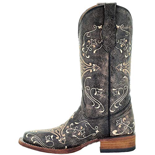 Corral Boots Women's L5078 Circle G Embroidery Leather Cowgirl Boots4