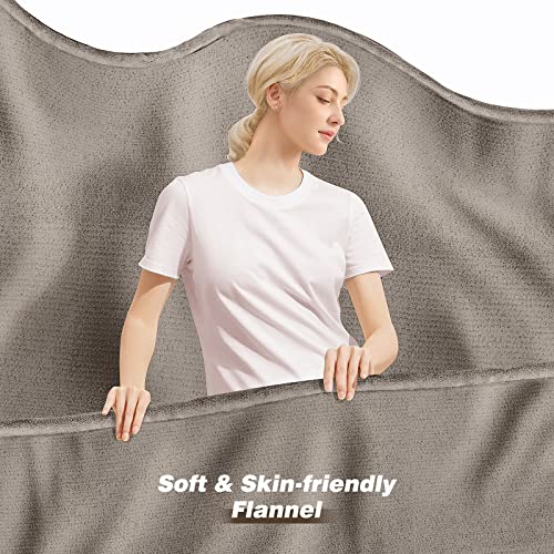 Curecure Heated Electric Blanket Full Size 72" X 84" Oversized Flannel Heated Blanket With 4 Heating Levels & 10 Hours Auto Off, Comfort Warm Blanket For Bed Sofa Home Office Use, Machine Washable #TOP1