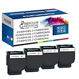  PREMIUM CARTOUCHE - x4 Toners - C540H1KG + C540H1MG + C540H1CG + C5 (Noir + Cyan + Magenta + Jaune) - Compatible pour Lexmark C540 C543DN C544DN C544