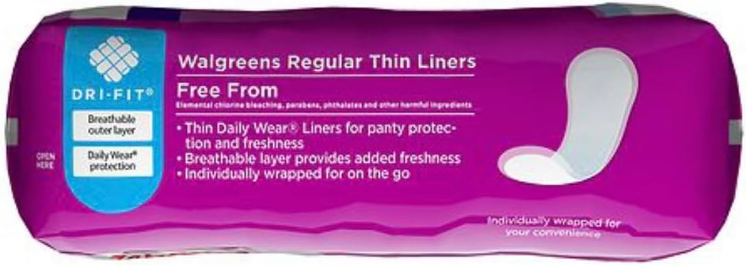 W Regular Thin Liners, Daily Wear, 120 Count, Breathable Layer, Individually Wrapped (Pack of 2)