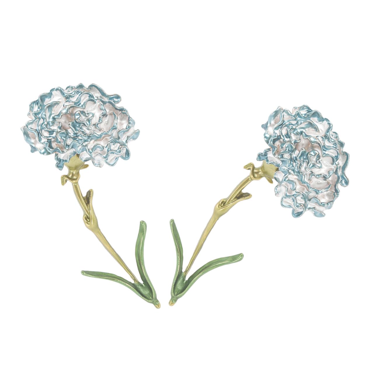 Broches Elegantes de peonías para Mujer, Reino Unido, Clavel, Solapa, Adhesivo, Sujetador, cárdigan, Clips, Chal, Esmalte, decoración, aleación Azul