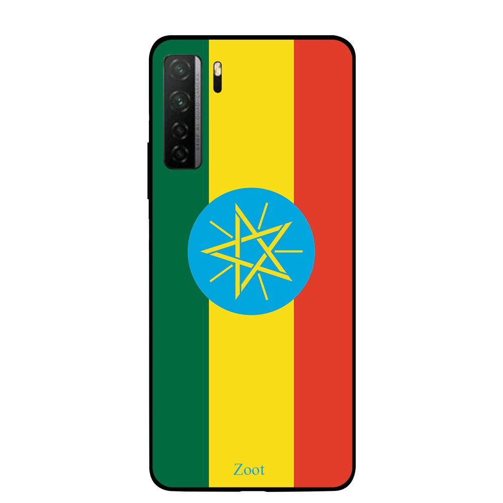 ZOOT Protective Printed Case Cover For Huawei P40 Lite 5G Ethiopia,Thermoplastic Polyurethane Slim fit Clear Protection Cover with soft edges