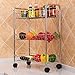 XMZFQ Scaffale da Cucina con Ruote Carrello di stoccaggio Rigido a 3 Ripiani Carrello a scaffale di stoccaggio unità cromata per Cucina, casa, Ufficio, Bagno