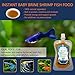 JADINGSFARM Brine Shrimp Fish Food, Ready to Use Aquarium Fish Food, Non-Living Instant Baby brine Shrimp, Food for Betta Saltwater Marine Freshwater Fish, Reef Aquariums, Corals, Axolotl,Jelly
