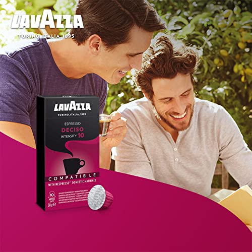Image of Lavazza Espresso Deciso, 50 g with 10 Nos Nespresso Compatible Coffee Capsules Box