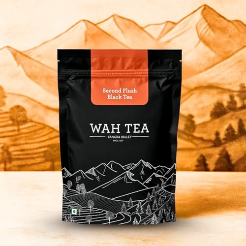 Image of Wah Tea Second Flush Kangra Tea | Hand-Plucked Whole Leaf | 100% Natural & Pesticide-Free | Robust Flavour & Rich Aroma | Antioxidant-Rich Premium Black Tea | 200g