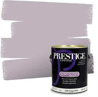 PRESTIGE Paints Exterior Paint and Primer In One, 1-Gallon, Semi-Gloss, Comparable Match of Sherwin Williams* Veiled Violet*