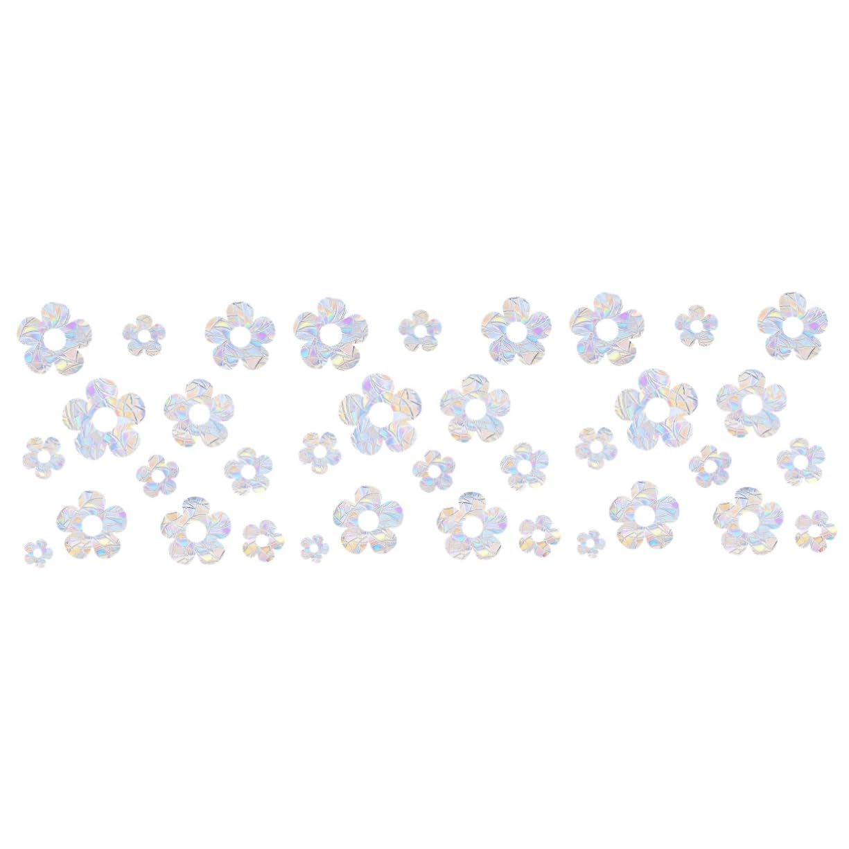 Adhérence statique autocollants fleur fenêtre coloré PVC décor pour vitre