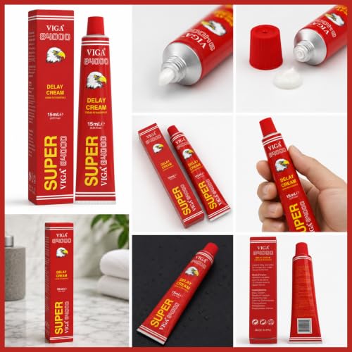 Image of Super Viga 84000 Delay Cream for Men, External Use Only 0.50 Fl Oz (2 Pcs)