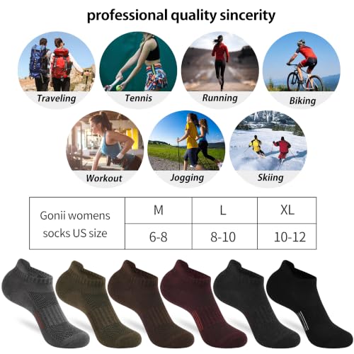 Image of ATBITER Women's Ankle Socks Cushioned Running Athletic No Show Socks-6Pairs | Ladies Low Cut Short Workout Gym Socks With Tab Non Slip for Yoga Pilates Casual Dress Flats Sneaker Shoe Size 6-8 /8-10 /10-12
