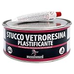 Stucco Vetroresina Bicomponente Rinforzato Barca 750 ml, per Carrozzeria Riempitivo e Legno con Catalizzatore per Vetroresina Incluso