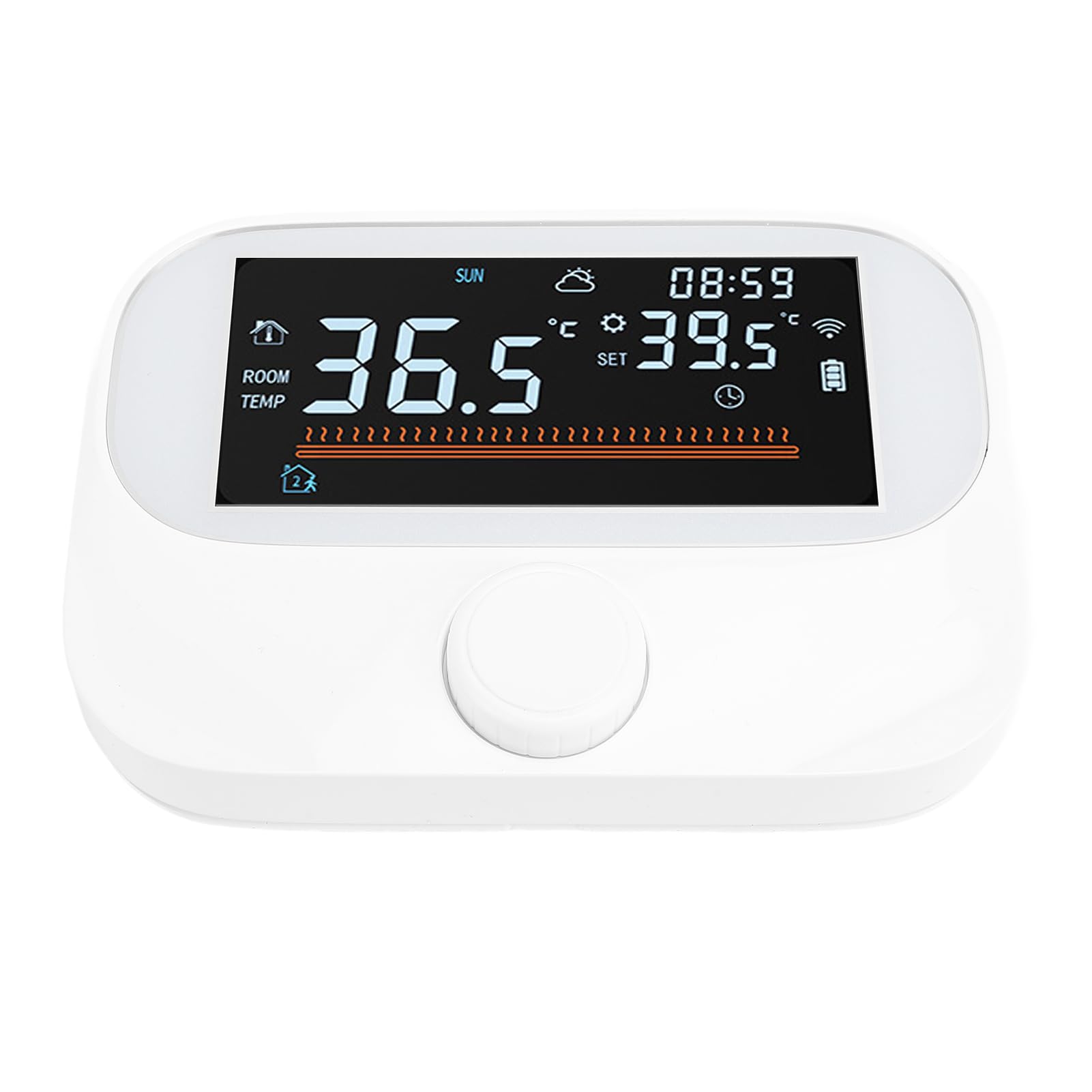 Acouto Termostato Programable Inalámbrico para el Hogar LCD Aplicación Inteligente Control de Voz Caldera de Gas Controlador de Temperatura Ambiente Termostato para Usuarios de de Forma Remota The