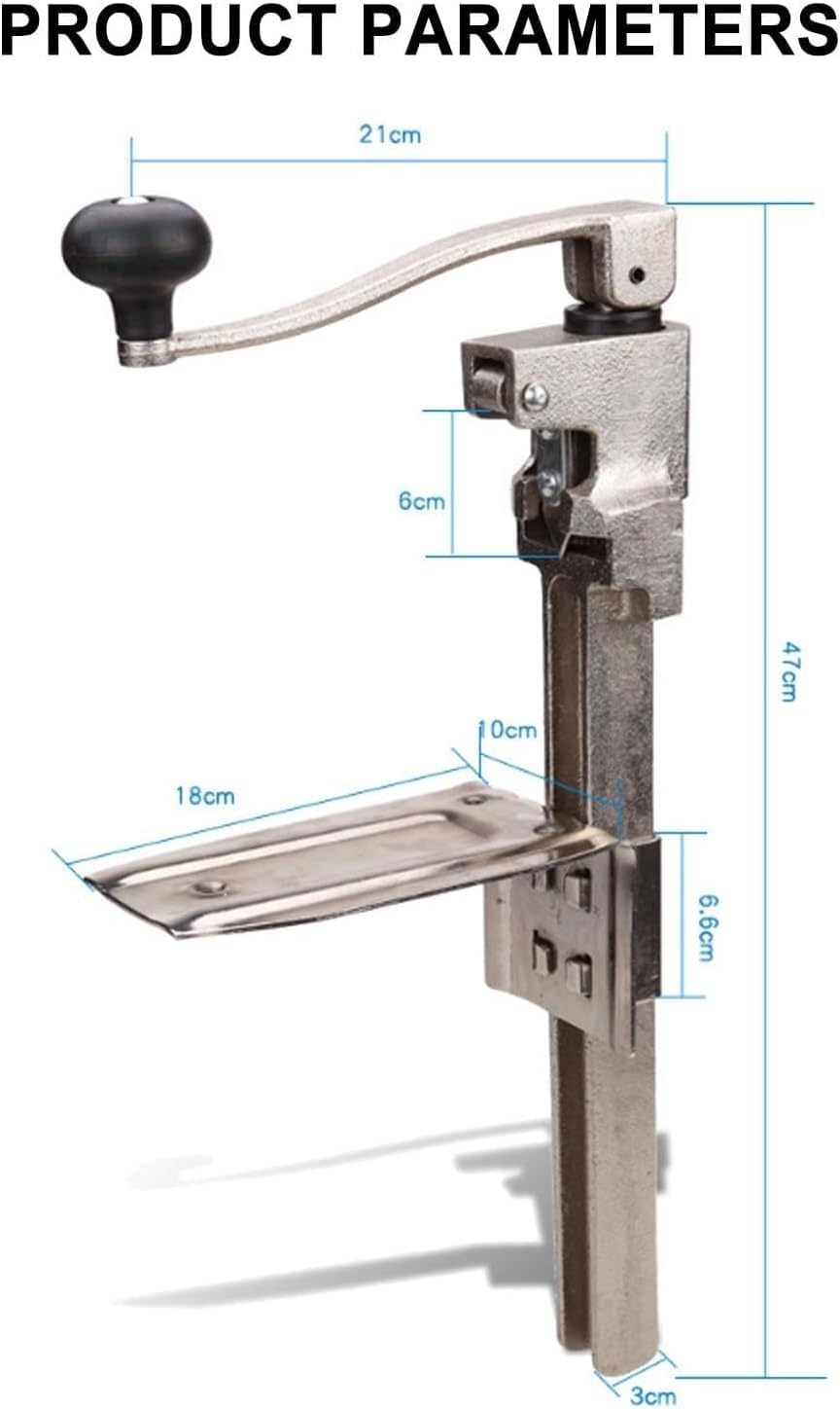 Apriscatole Industriale, Apriscatole Manuale da Tavolo, con Base Rimovibile, in Acciaio Inossidabile, Design Ergonomico, per Scatole di Grandi Dimensioni, Ideale per Ristoranti, Bar E Uso
