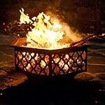 Yaheetech 28in Fire Pit Fire Pits for Outside Hex Shaped Firepit Bowl Outdoor Fire Pit Large Wood Burning Fire Pit with Spark Screen & Poker for Bonfire Patio Outside Picnic BBQ - Image 3