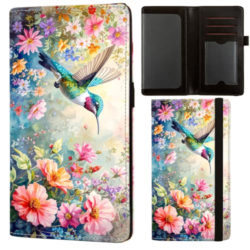 Image of checkbook cover,Checkbook Cover for Duplicate Checks,RFID Checkbook Register Cute Wallet women Men Credit Card Holder (hummingbird)