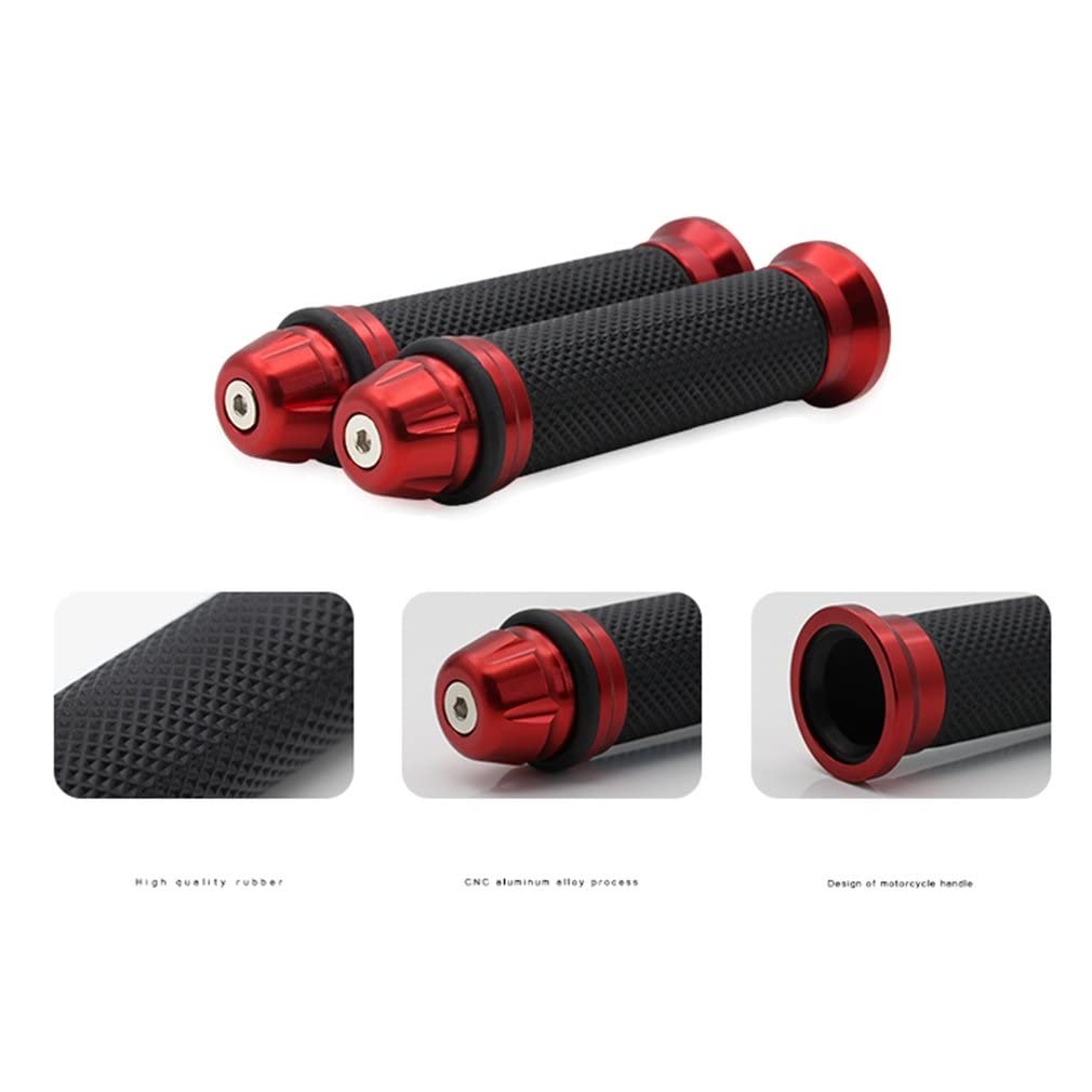 pour Poignées De Moto Anti-dérapantes Poignées De Guidon De Vélo Poignées De Guidon De Vélo De Montagne en Caoutchouc 1 Paire 7/8 '' 22 MM Poignées Professionnelles Motos (Couleur : C)