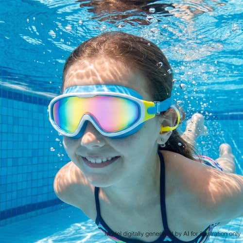 Image of Swim Goggles for Kids 6-12, Wide View Anti-Fog UV Protection No Leaking,Boys Girls Youth Swimming Goggles
