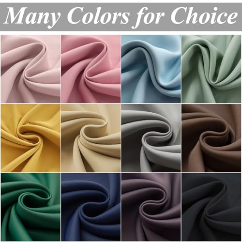 Image of Back Tab Blackout Curtains Custom Size, Modern Aesthetic Room Darkening Light Filtering Curtains Bedroom Nursery Light Blocking Drapes for Living Room, Lightweight & Soft Window Treatments