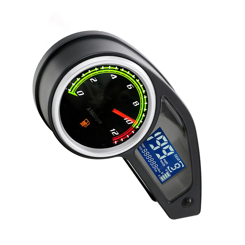 Waterproof Digital Speedometer Tachometer Fuel Gauge Odometer for Motorcycles for Hawk 250