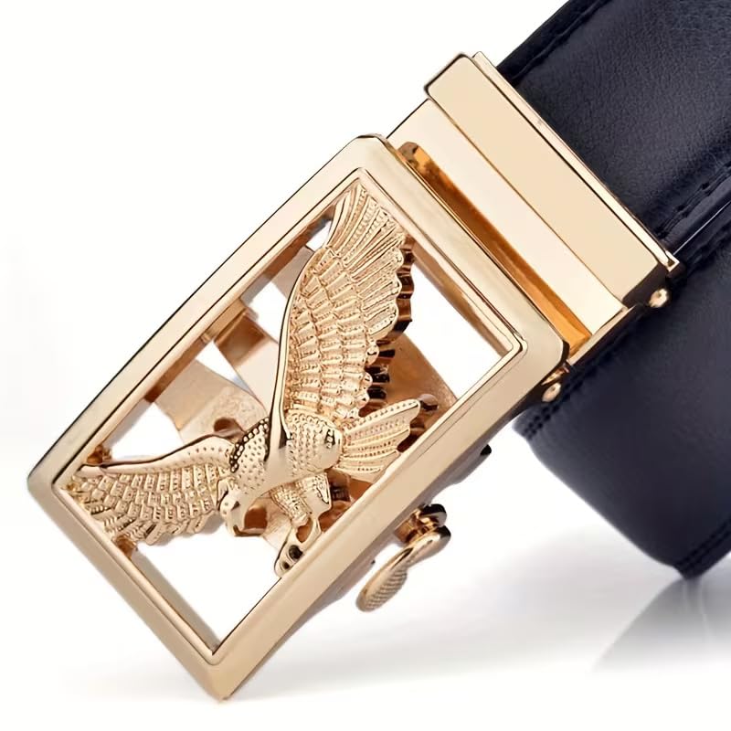 Image of WildHorn Men's Genuine Leather Belt for Men| Premium Auto-Lock Buckle | Adjustable up to 48 inch | Formal & Casual Wear | Micro-Adjust Fit | Stylish Gift Box Included