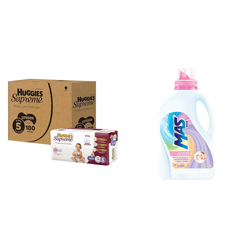 Huggies Supreme Etapa Pañales Premium Rascals Etapa Unisex 128