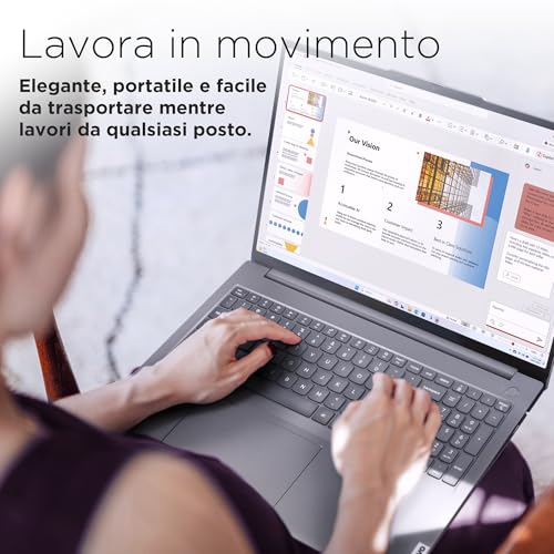 Notebook 16 Pollici ThinkBook 16 G7 IML Pc Portatile Professionale Windows 11 Pro, Intel Core Ultra 5 125U, RAM 16GB DDR5 512GB SSD NVMe, Laptop Grafica Intel UHD Audio Dolby Camera FHD 1080p - Notebook - Immagine 4