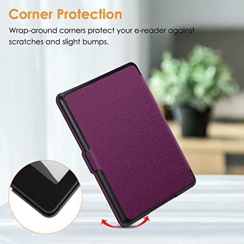 FINTIE-Slimshell-Case-for-68-Kindle-Paperwhite-11th-Generation-2021-and-Kindle-Paperwhite-Signature-Edition-Premium-Lightweight-PU-Leather-Cover-with-Auto-SleepWake-Purple