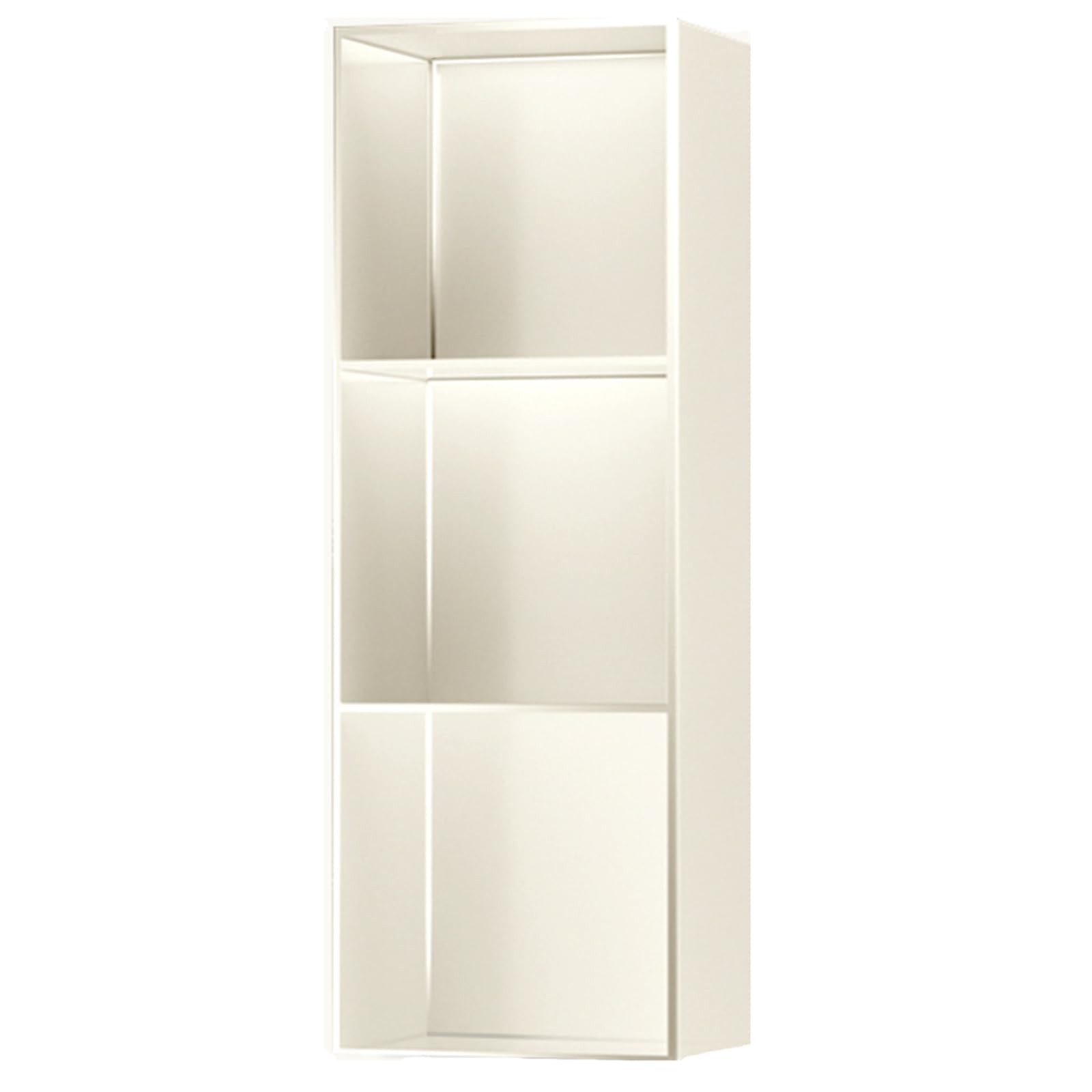ZBJDX Bathroom Wall Niche Boutique 304 Stainless Steel Recessed Shower Caddy Matte White Organizer Storage 3 Tier -