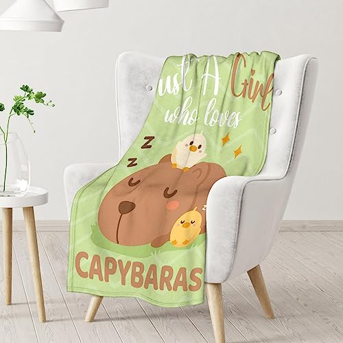 Blanket for Girls - 50"x60" Cute Throw Gifts - Green Soft Fuzzy Blankets for Bed, Couch & Living Room