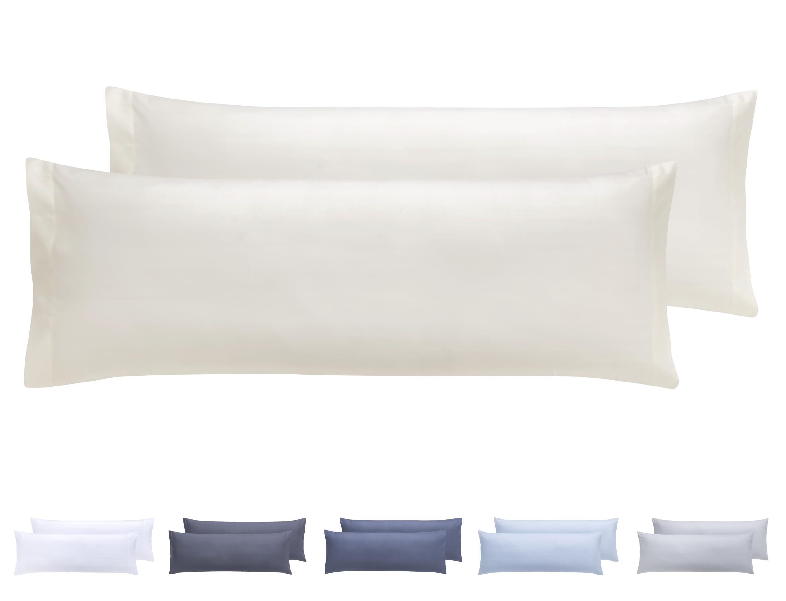 Todocama – Juego de 2 Fundas de Almohada, Microfibra Extra Suave, hipoalergénicas. Juego de 2-90x40 cm Beige