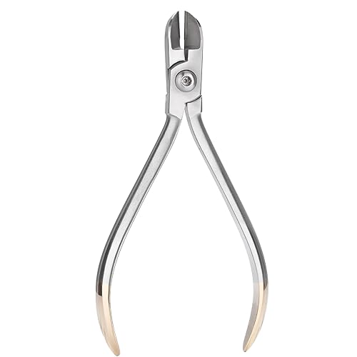 ANNWAN - Cortador de alambre de acero inoxidable profesional para frenos, cortadores de alambre de ortodoncia ligeros, alicates de corte de ligadura