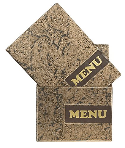 Securit Protège-menus de la Gamme Design A4 (x10) Plus Box, 1 Double Insert Inclus avec Chaque menu (présente 4 Pages A4)