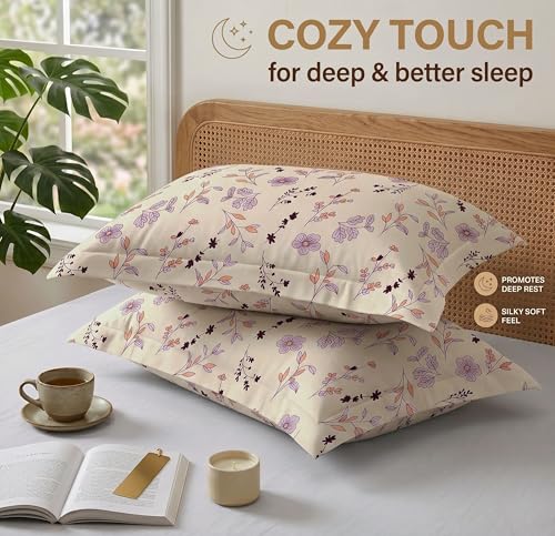 Image of VAS COLLECTIONS Cotton Pillow Cover Set of 2 (17x27 Inches) | Ultra Soft Breathable Pillow Cases for Bed | Skin Friendly, Fade Resistant & Comfortable Pillow Covers for Bedroom Decor (Skin Colour)
