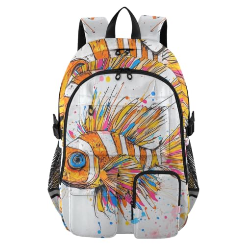 Mochila escolar de pez payaso para excursiones y viajes de instituto