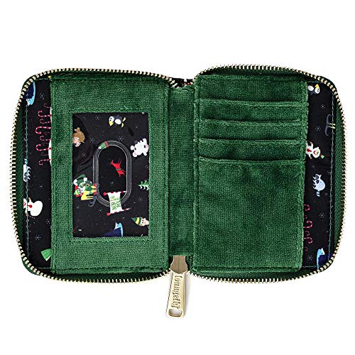 Loungefly x Elf Buddy Candy Cane Forest Allover Print Zip-Around Wallet Multicoloured3