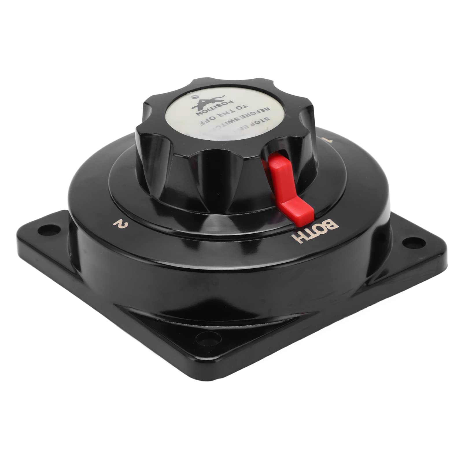 Black 4 Position Heavy Duty Battery Switch 250A Battery Selector Switch DC6?32V for RV Yacht