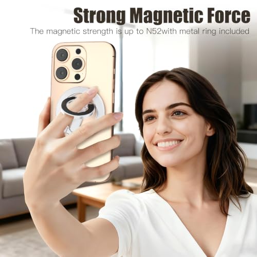 Image of Magnetic Phone Ring Grip for MagSafe Compatible with iPhone Samsung(Silver)