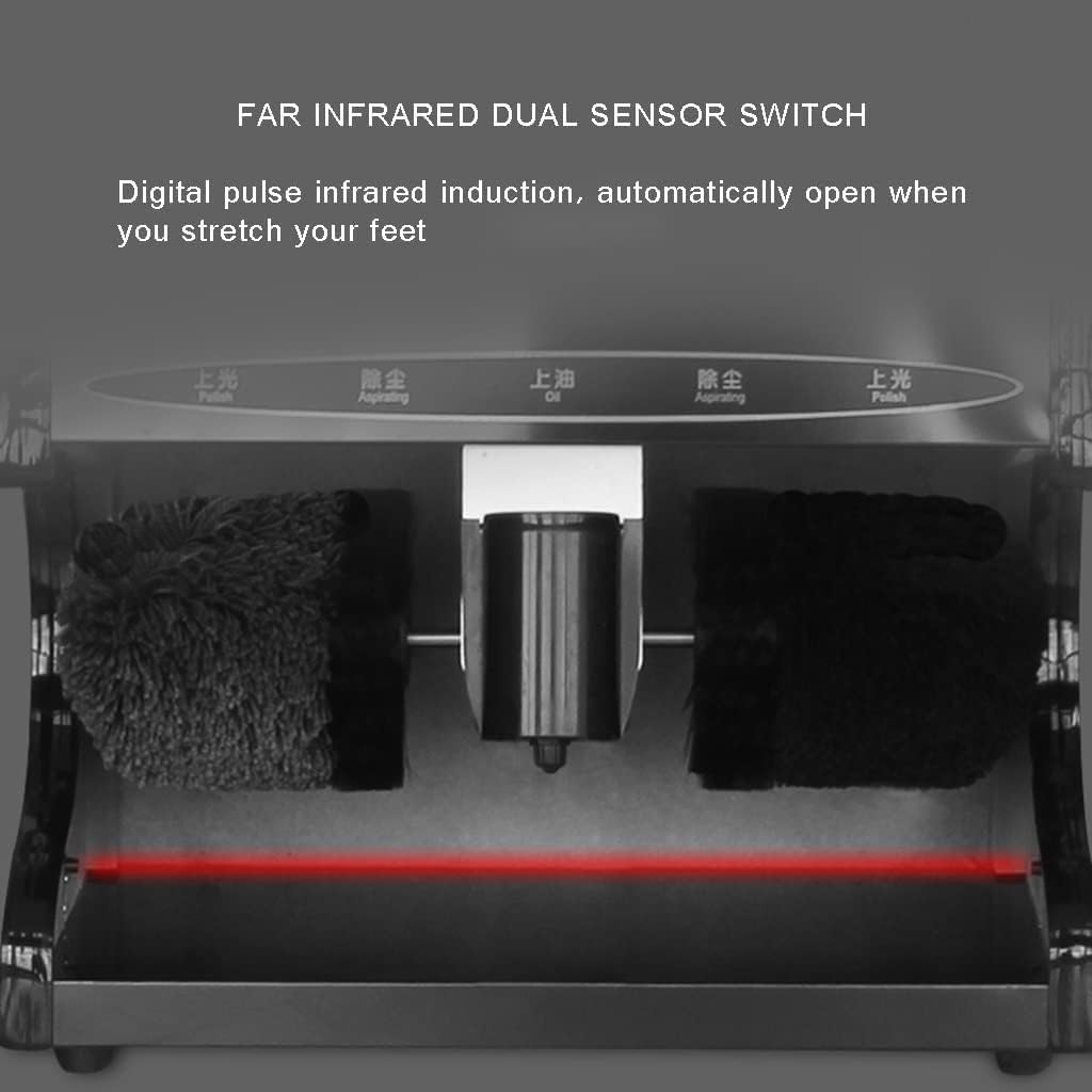 Perpetual Calendar Dual Start Shoe Polisher Vertical Automatic Electric Shoe Shine Machine, 128W Alr Motor Shoe Care Kit, for Hotel Lobby Electric Shoe Polisher Clean