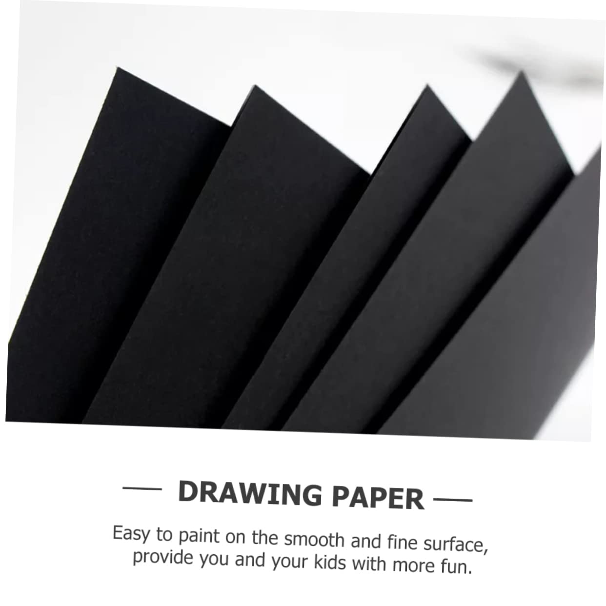 Papier de Dessin Noir DIY pour Garçon et Filles, 100 Pièces, 150g Épais
