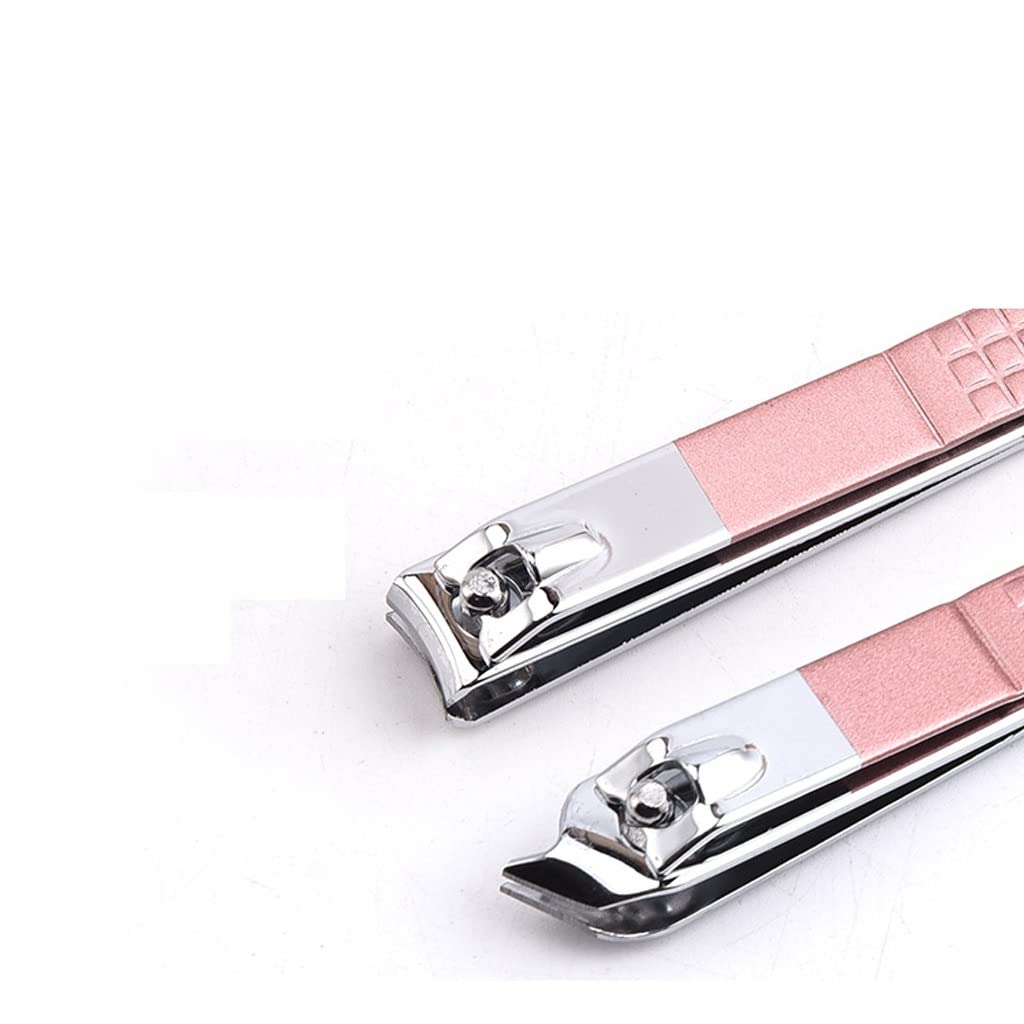 Nagelknipser-Set aus Edelstahl, 18-teilig, Handpflege-Set, geeignet für Reisen, Roségold