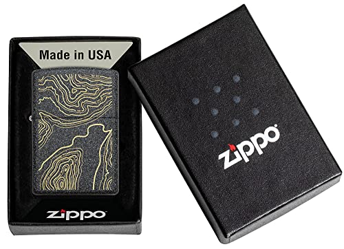 Encendedor de bolsillo Zippo Topo Map Iron Stone miniatura 5